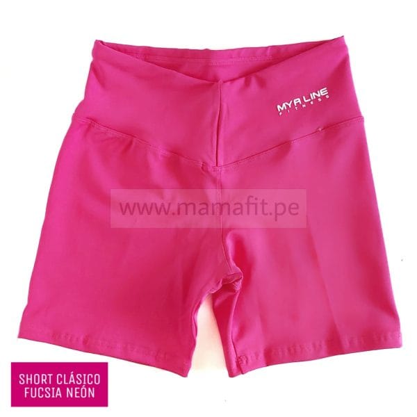 Short deportivo clásico fucsia neón -estándar (S-M)