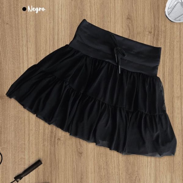 Falda short siena negra (M)