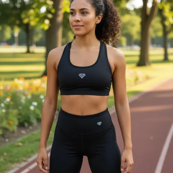Conjunto deportivo negro (S-M)