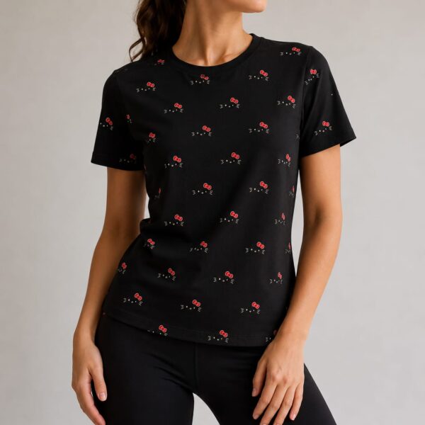 Polo cotton kitty negro (talla L)
